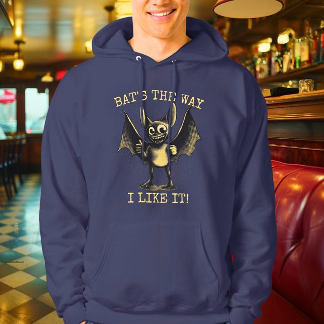 Bat ist so, wie ich es mag! - Playful Bat Hoodie (Von Creator hochgeladen)