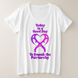 Bat’leth Heart - Smash the Patriarchy Große Größe T-Shirt