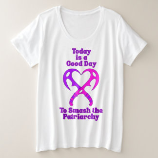 Bat’leth Heart - Smash the Patriarchy Große Größe T-Shirt
