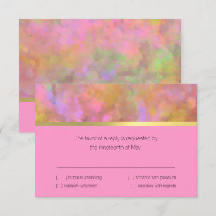 Bat Mitzvah Abstract Design in rosa RSVP-Karte Einladung
