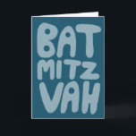 BAT MITZVAH Anpassbare Grußkarte Blau Aquamarin Karte<br><div class="desc">Handgezeichneter Text von mir für Sie. Fügen Sie Ihren eigenen Text in die Innenseite der Karte oder ändern Sie die Hintergrundfarben. Für weitere Designs und Farben Karo mein Shop! Oder lass mir Bescheid, wenn du etwas Angewohntes willst. Ich habe auch passendes Packpapier und natürlich sowohl Bar und Bat Mitzvah Versionen!...</div>
