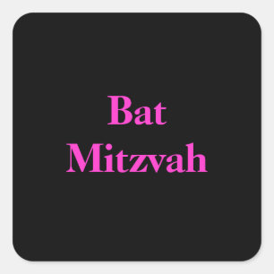 Bat Mitzvah-Aufkleber Quadratischer Aufkleber