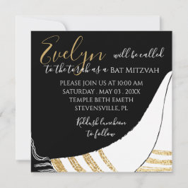 Bat mitzvah Bar Mitzvah Elegant Carré Invitation