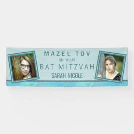 Bat Mitzvah Blue Opal Mazel Tov Hinzufügen Sie Ihr Banner