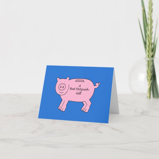 Bat Mitzvah Cash Geschenk geschlossen Karte (Vorderseite)