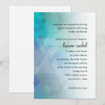 Bat Mitzvah Cool Colors Aqua Lila