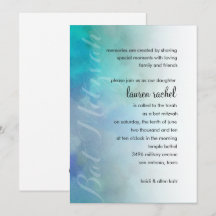 Bat Mitzvah Cool Colors Aqua Lila
