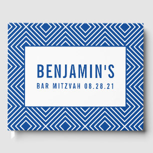 BAT MITZVAH cooles fett geometrisches Muster könig Gästebuch