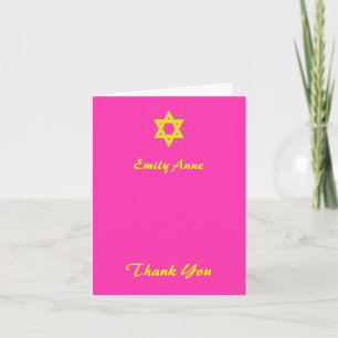 Bat Mitzvah Dankeschön Karte