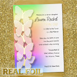 Bat Mitzvah Dimensional Butterfly Rainbow Gradient Folieneinladung<br><div class="desc">Bat Mitzvah entwirft von Umua. Gedruckt und ausgeliefert von Zazzle oder seinem Partner.</div>