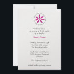 Bat Mitzvah Einladung Hebräisch mit Pink Daisy<br><div class="desc">Wir installieren Ihren hebräischen Text kostenlos!</div>