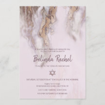 Bat Mitzvah Einladungen| Rose Gold