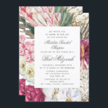 Bat Mitzvah Elegante Einladung<br><div class="desc">Bat Mitzvah Elegant Watercolor Floral Einladungen bietet eine stilvolle Aquarell-Blume mit Eukalyptus,  Palmfronten,  Rose,  Peonies und Farne in gedämpften Tönen von Pflaume,  Bordeaux,  Grün,  Pfirsich und Rosa. Personalisiert,  indem Sie den Text in den dafür vorgesehenen Textfeldern bearbeiten. Entworfen von ©Evco Studio www.zazzle.com/store/evcostudio</div>