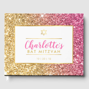 BAT MITZVAH galm cooler luxuriöser Glitzer aus ros Gästebuch