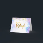 Bat Mitzvah Gold Script Lila Individuelle Name Ral Dankeskarte<br><div class="desc">Vergewissern Sie sich, dass Ihr Lieblings-Bat Mitzvah ihre Wertschätzung für alle, die ihre Meilenstein-Veranstaltung unterstützt! Schicken Sie diese atemberaubende, moderne, personalisierte Dankeschön Anmerkung. Funkelnd Imitate mit handgeschriebenen Goldfolien und winzigen Glitzer-Punkten überlagern einen leicht lila Aquarellhintergrund. Garantiert eine stilvolle Touch zu ihrer Korrespondenz hinzufügen! In dieser trendigen und besonderen Kollektion sind...</div>