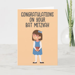 bat mitzvah Gratulationen Karte
