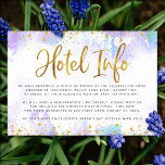 Bat Mitzvah lila Aquarellgoldfolie Hotel info Begleitkarte<br><div class="desc">Seien Sie stolz, freuen Sie sich und präsentieren Sie diesen Meilenstein Ihres Lieblings-Bat Mitzvah! Inklusive dieser atemberaubenden, modernen, personalisierten Beilage für zusätzliche Hotelinformationen zu Ihrer Veranstaltung, mit funkelnd Goldfolien und Glitzer-Punkten und Typografie-Skript vor einem weichen lila Aquarellhintergrund. Personalisieren Sie den benutzerdefinierten Text mit allen Informationen zum Veranstaltungsort Ihres Hotels. Garantiert,...</div>