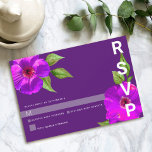 Bat Mitzvah Lila Floral Watercolor Modern kühl RSVP Karte<br><div class="desc">Seien Sie stolz, freuen Sie sich und feiern Sie diesen Meilenstein Ihres Lieblings-Bat Mitzvah mit dieser raffinierten, personalisierten UAWG Insert-Karte für Ihre Veranstaltung! Eine schicke, atemberaubende, lila, rosa, florale Aquarellfarbe mit schlichter, moderner San-Serifenart überlagert einen lila Pflaumenhintergrund. Personalisieren Sie den benutzerdefinierten Text mit dem Datum "Antwort bis". Garantiert, um ihrem...</div>