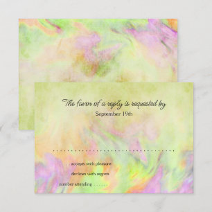 Bat Mitzvah Limettengrüner Tie-Dye-RSVP-Karte RSVP Karte