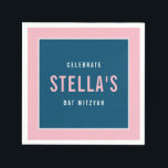 BAT MITZVAH Moderner, fett gestrichener Block dunk Serviette<br><div class="desc">von kat massage >>> WWW.SIMPLYSWEETPAPERIE.COM <<<</div>