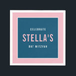 BAT MITZVAH Moderner, fett gestrichener Block dunk Serviette<br><div class="desc">von kat massage >>> WWW.SIMPLYSWEETPAPERIE.COM <<<</div>