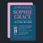 BAT MITZVAH Moderner geometrischer Stack Rosa dunk Einladung<br><div class="desc">von kat massard >>> WWW.SIMPLYSWEETPAPERIE.COM << - - - - - - - - - - - - KONTAKTIEREN SIE MICH, um Ihren Typ perfekt Liebe das Design, aber möchte einige Veränderungen sehen - ein anderes Farbschema, Produkt, ein Foto oder angepasst für einen anderen Anlass - keine Sorgen einfach kontaktieren...</div>