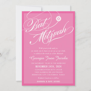 BAT MITZVAH Modernes, elegantes Drehbuch Hollywood Einladung