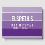 BAT MITZVAH Modernes, fett gewachsenes ombre block Gästebuch<br><div class="desc">von kat massage >>> https://linktr.ee/simplysweetpaperie <<<</div>