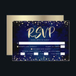 Bat Mitzvah Navy Wassercolor Gold Script Entrée RSVP Karte<br><div class="desc">Seien Sie stolz, freuen Sie sich und präsentieren Sie diesen Meilenstein Ihres Lieblings-Bat Mitzvah! Inklusive dieser atemberaubenden, modernen, personalisierten UAWG Einsteckkarte für Ihre Veranstaltung. Grafische Imitate Goldfolienkalligraphie-Skript und Konfetti überlagern einen reichen, dramatischen, marineblau blauen Hintergrund. Personalisieren Sie den benutzerdefinierten Text mit dem Datum "Antwort nach" und geben Sie die Optionen...</div>