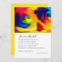 Bat Mitzvah Painted Rainbow Rose