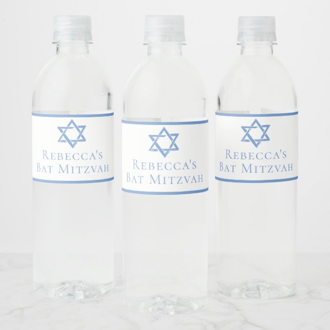 Bat Mitzvah Party Blue Star von David (Flaschen)