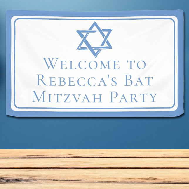 Bat Mitzvah Party Light Blue Star von David Banner (Von Creator hochgeladen)