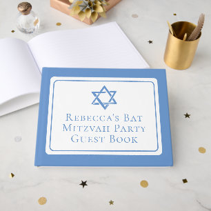 Bat Mitzvah Party Light Blue Star von David Gästebuch