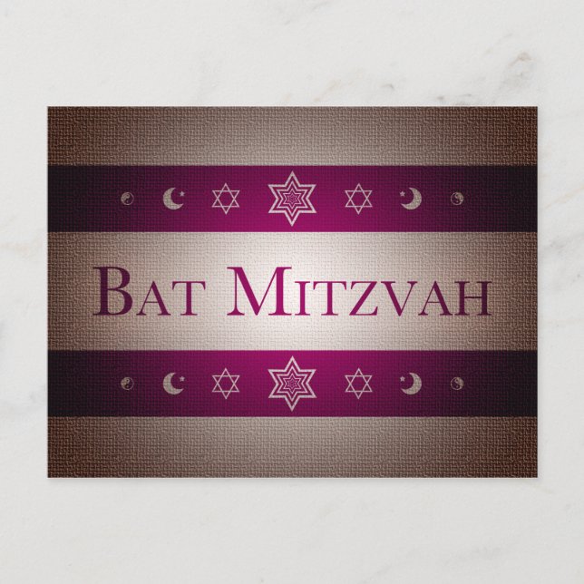 Bat Mitzvah Postkarte (Vorderseite)
