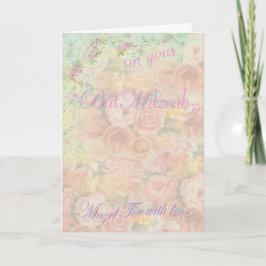 Bat Mitzvah Romantische Rose nach dem Gruß Karte