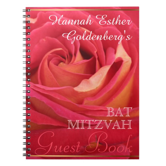 Bat mitzvah rose Livre d'invité (Devant)