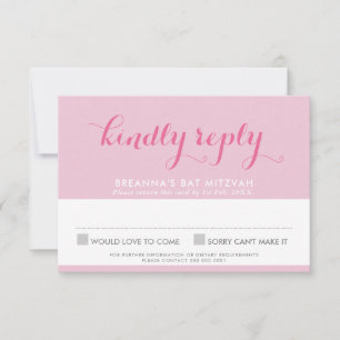 BAT MITZVAH RSVP jolie étoile élégante de david ro