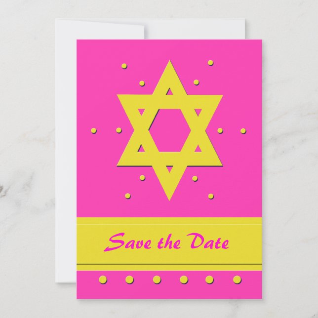 Bat Mitzvah Save the Date Einladungskarte (Vorderseite)