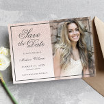 Bat Mitzvah Save the Date Rose Gold Glitzer Foto<br><div class="desc">Bat Mitzvah Einladung Save the Date Skript-Rose Gold Glitzer Ombre rot rosa Fotokarte.</div>