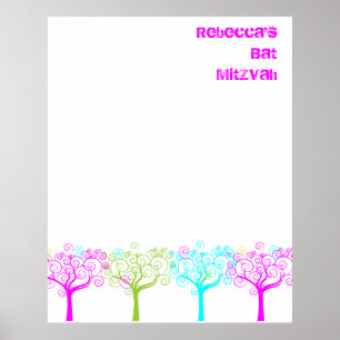Bat Mitzvah Sign in Board Poster