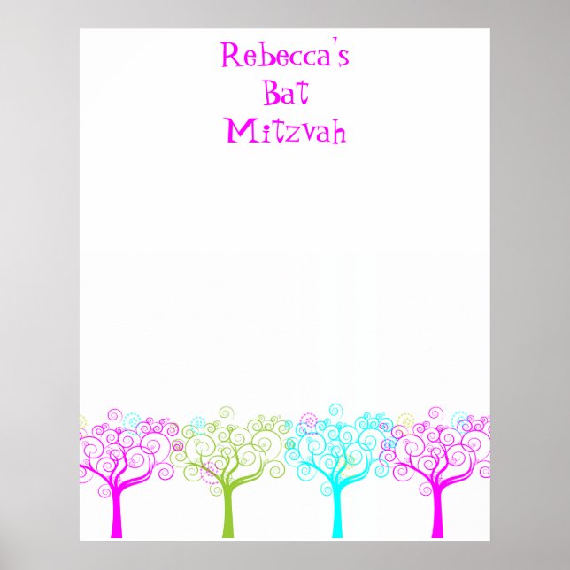 Bat Mitzvah Sign in Board Poster (Vorne)