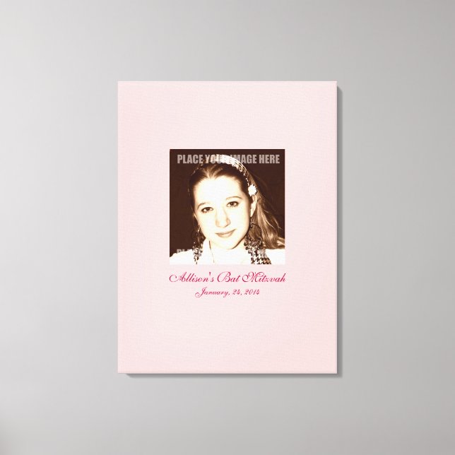 Bat Mitzvah Sign in Party Board Leinwanddruck (Vorderseite)