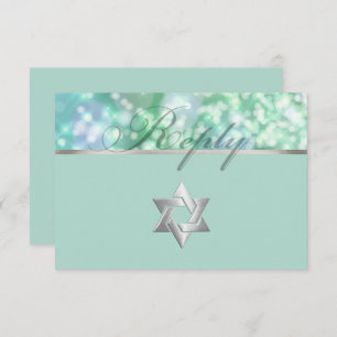 Bat Mitzvah Sparkle RSVP Karte