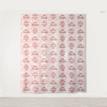Bat Mitzvah Step und Repeat Rosen-Gold Hintergrund