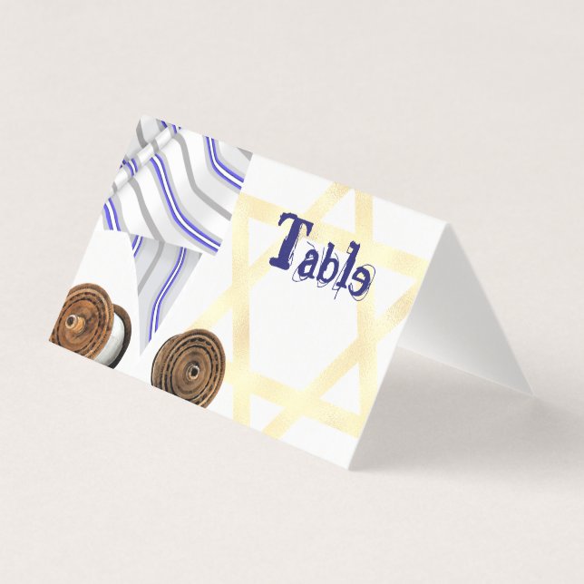 Bat Mitzvah Tischnummer Card (Vorderseite)