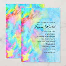 Bat Mitzvah Turquoise Blue Limon Pink Gefärbte Kra