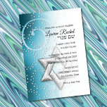 Bat Mitzvah Turquoise Shimmer Star von David Einladung<br><div class="desc">Bar Mitzvah und Bat Mitzvah laden Sets von Umua entworfen ein. Gedruckt und ausgeliefert von Zazzle oder seinen Partnern.</div>
