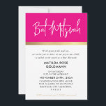 BAT MITZVAH ultra trendy modernes rosa schwarzes G Einladung<br><div class="desc">von kat massard >>> kat@simplysweetPAPERIE.com << Ein schlaues BAT MITZVAH Design mit allen Textelementen, die von Ihnen aktualisiert werden können! Liebe des Designs, aber möchte einige Änderungen sehen - ein anderes Farbschema, Produkt, ein Foto hinzufügen oder angepasst für einen anderen Anlass - keine Sorgen einfach kontaktieren Sie mich per E-Mail...</div>