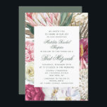 Bat Mitzvah Watercolor Floral Einladung<br><div class="desc">Bat Mitzvah Watercolor Floral Einladungen bietet eine stilvolle Aquarellfarben-Hintergrund mit Eukalyptus,  Palmfronten,  Rose,  Peonies und Farne in abgedämpften Tönen von Pflaume,  Bordeaux,  Grün,  Pfirsich und Rosa. Personalisiert,  indem Sie den Text in den dafür vorgesehenen Textfeldern bearbeiten. Entworfen von ©Evco Studio www.zazzle.com/store/evcostudio</div>