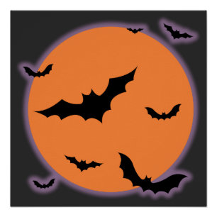 Bat Moonlight - Mystische Halloween-Nacht Poster